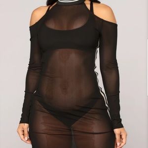 Don't Hate The Player Mesh Dress - Black
